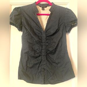 Club Monaco polka dot cap sleeve blouse top
